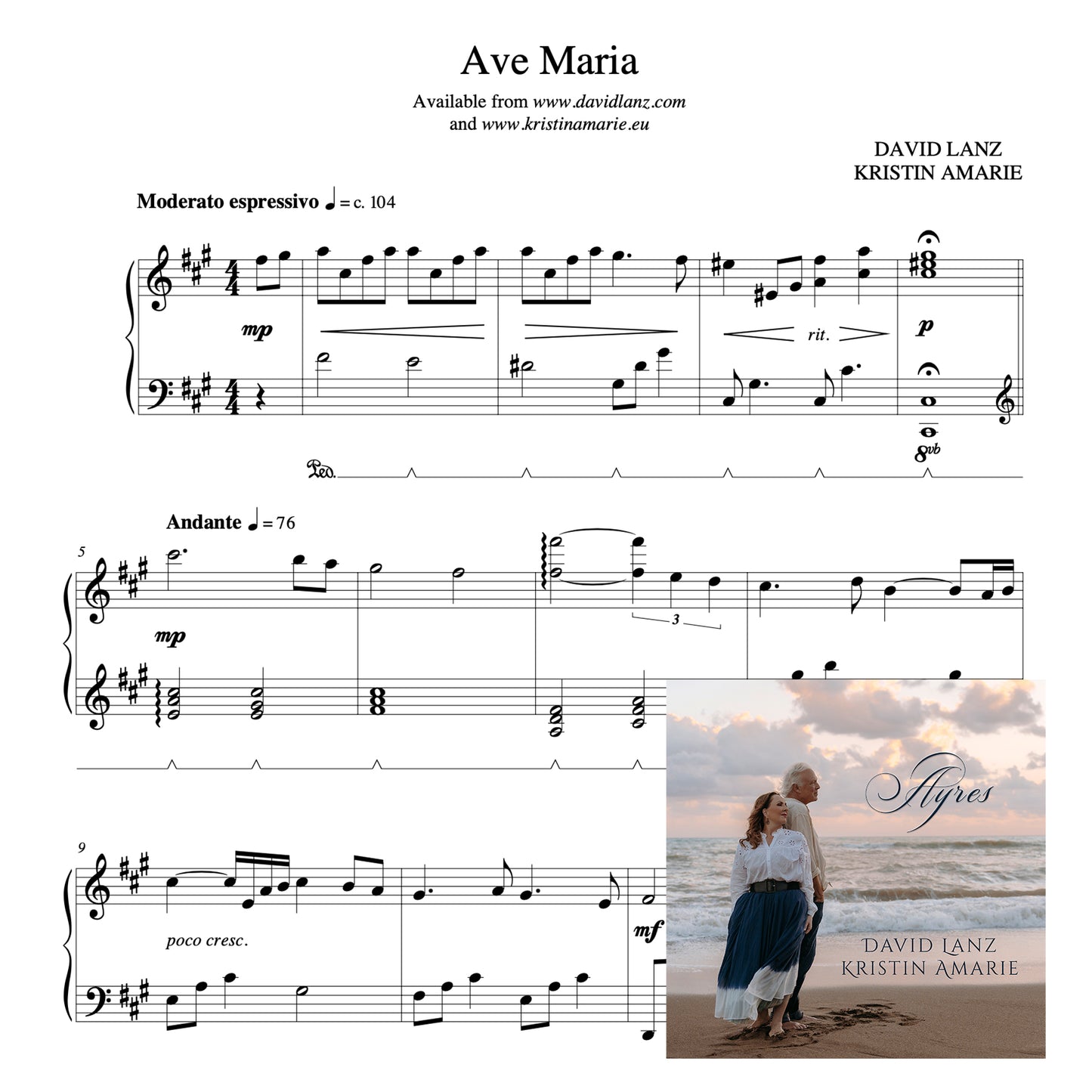 Ave Maria - Sheet Music + single [mp3] Solo Piano