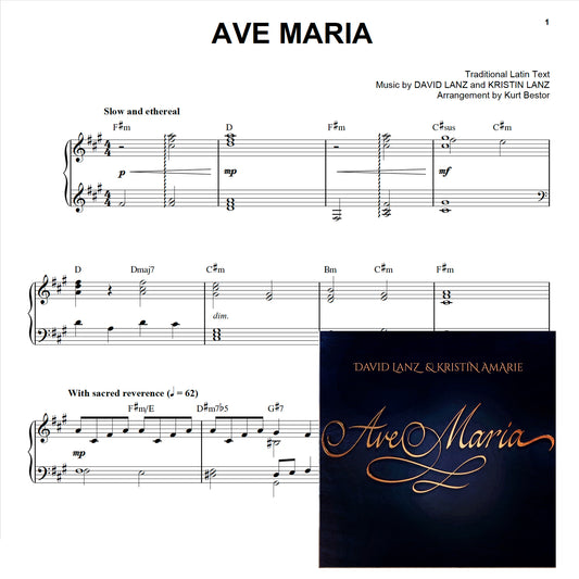 Ave Maria - Vocal/Piano - Sheet Music + single [mp3]