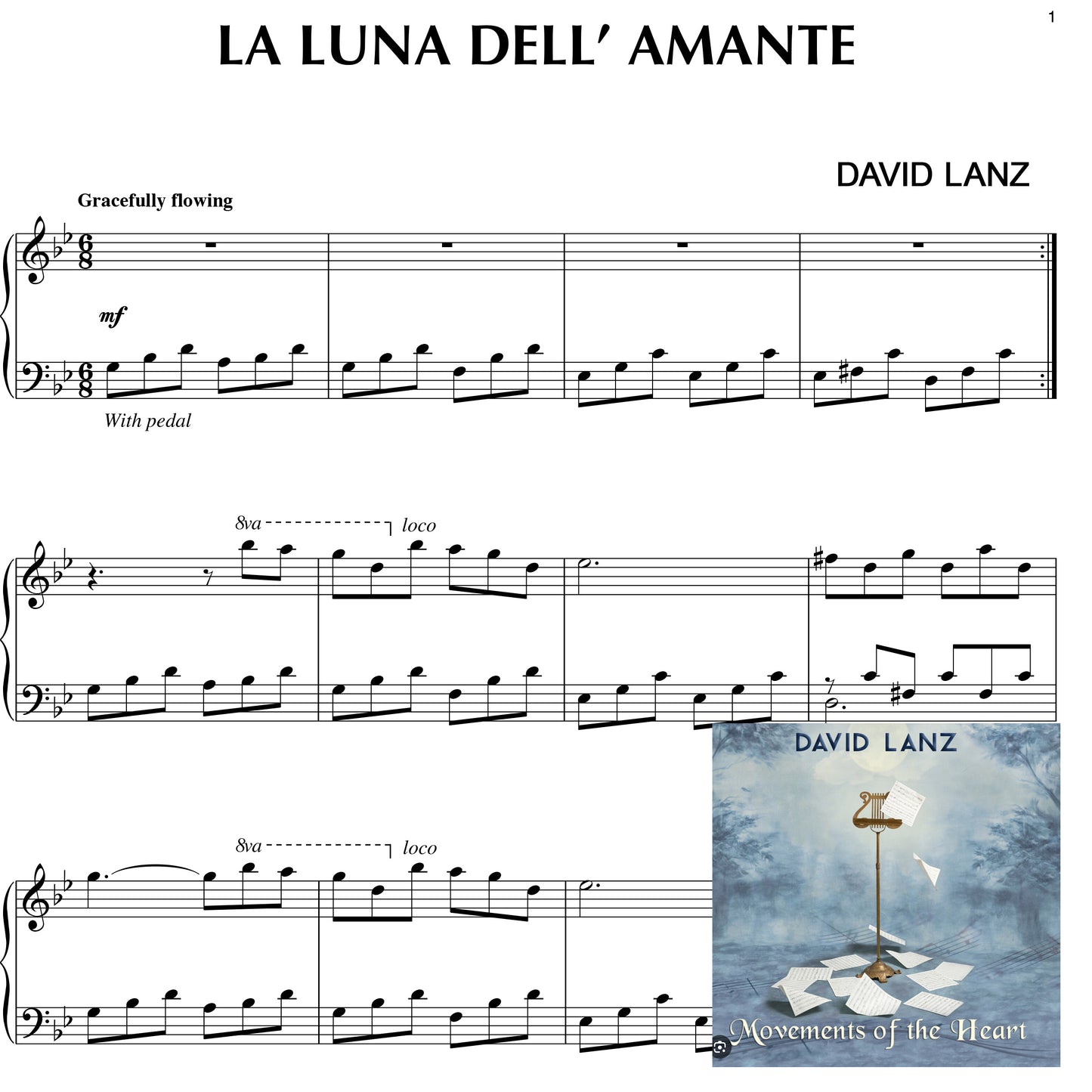 La Luna Dell'Amante - Sheet Music + single [mp3 file] - Solo Piano