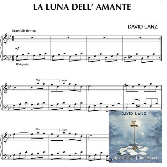La Luna Dell'Amante - Sheet Music + single [mp3 file] - Solo Piano