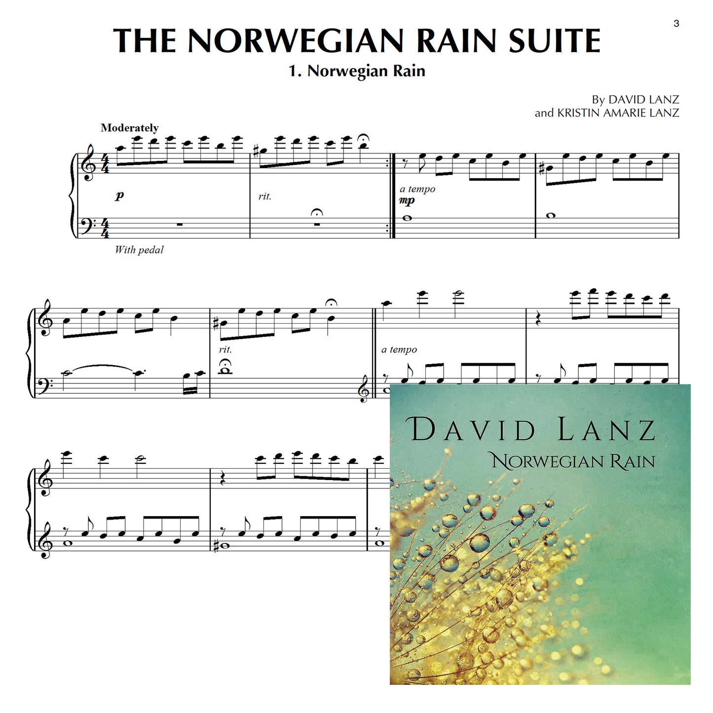Norwegian Rain - ALBUM - Sheet Music + album [mp3 files] - Solo Piano