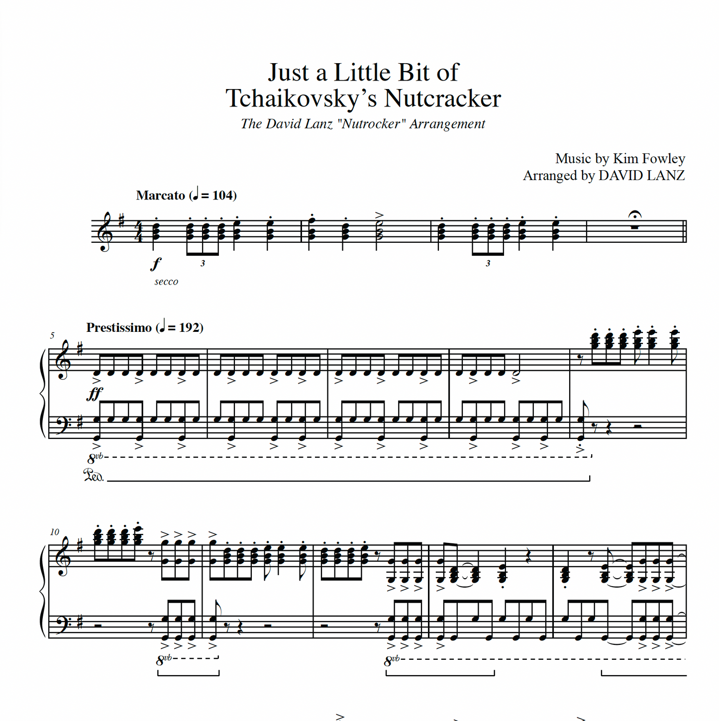 NutRocker - Sheet Music - Solo Piano